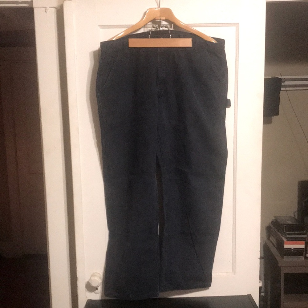 Blue Flannel-lined Carhartt Work Pants 44Wx32W